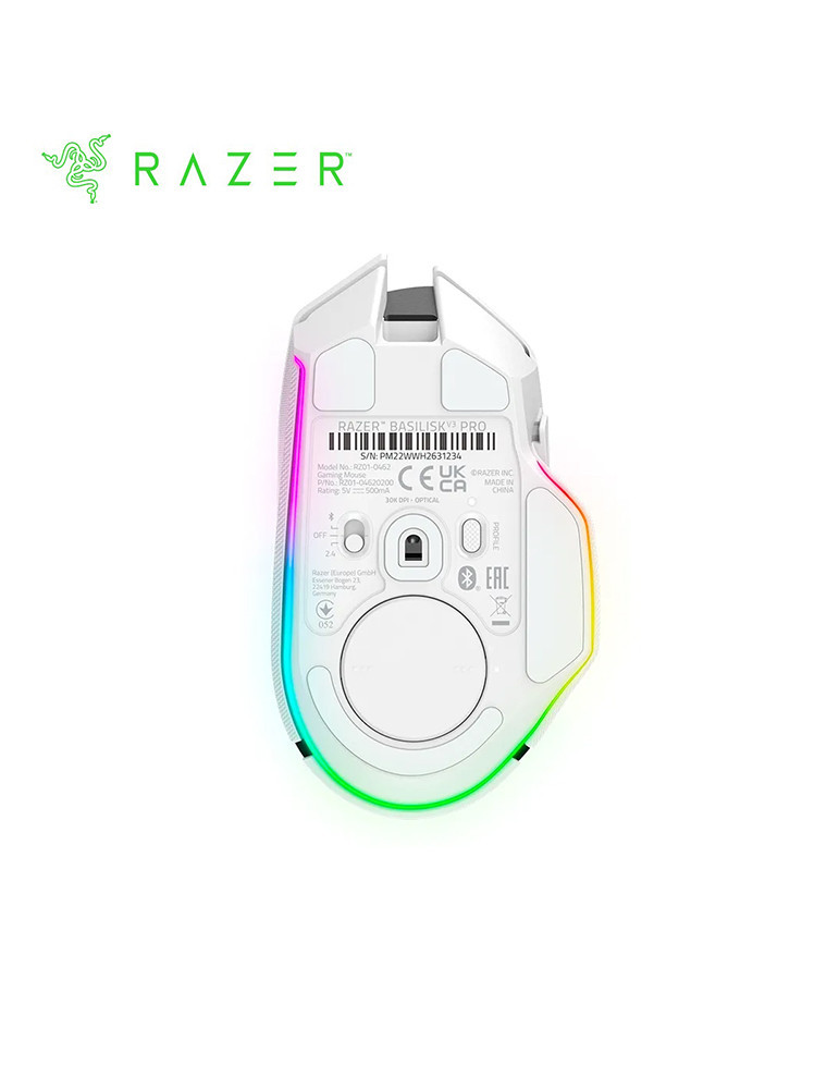 Souris Razer Sans Fil Basilisk V3 Pro Blanc - RZ01-04620200-R3G1