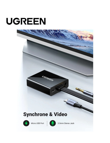 Ugreen Adaptateur HDMI to VGA WITH AUDIO 2