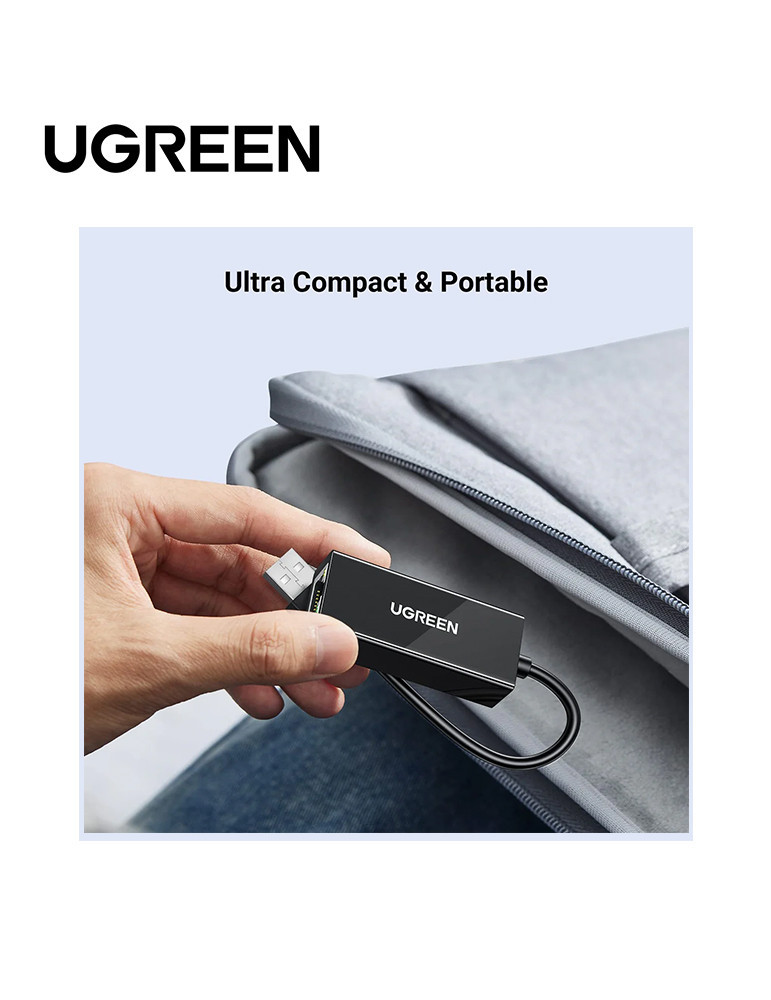 Ugreen Adaptateur USB 2.0 to RJ45 Noir