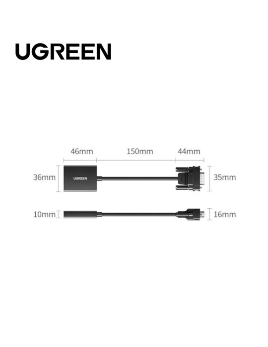 Ugreen Adaptateur VGA Male to HDMI Female
