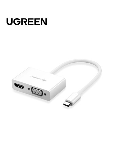 Ugreen Convertisseur USB-C to HDMI+VGA Blanc