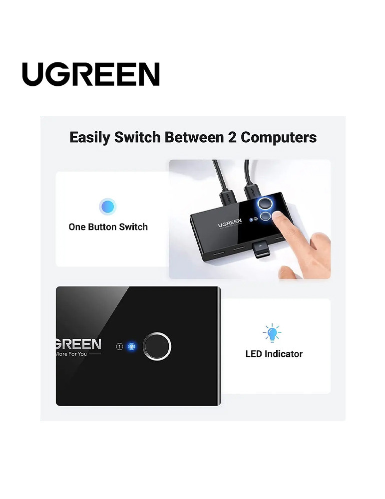 Ugreen Switch Commutateur 2x4 USB 3.0