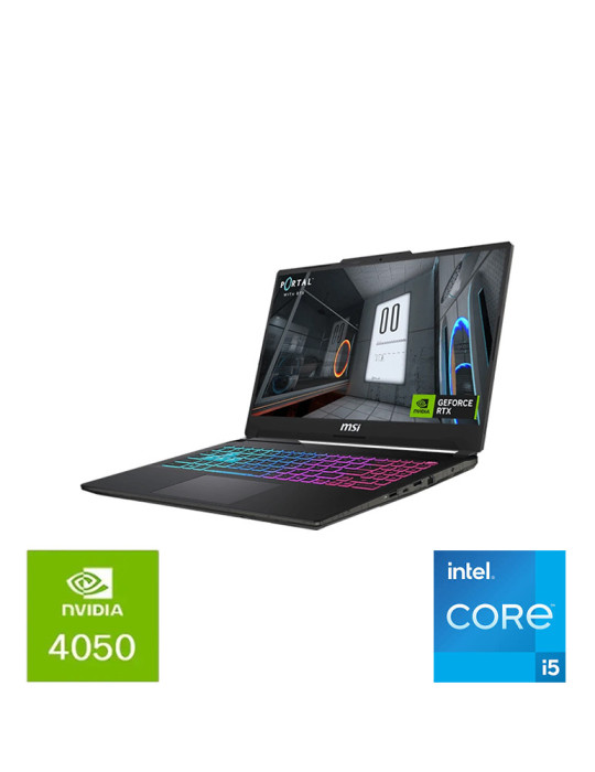 MSI Cyborg 15 i5-13420H / 16 Go RAM / 512 Go SSD / RTX 4050 / 15,6" Full HD 144 Hz /DOS / Noir