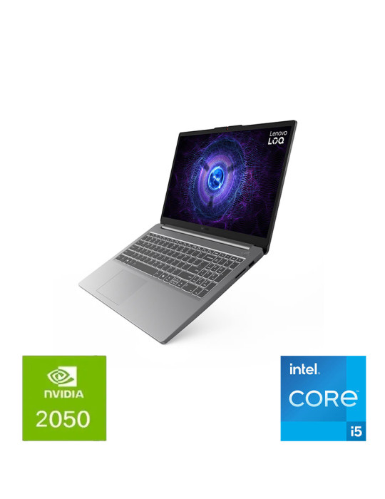 LENOVO  LOQ 15IRX9  i5-12450HX/16GB/SSD 512GB NVMe/RTX 2050/15.6 FHD 144Hz/DOS/GRIS