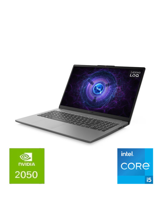 LENOVO  LOQ 15IRX9  i5-12450HX/16GB/SSD 512GB NVMe/RTX 2050/15.6 FHD 144Hz/DOS/GRIS