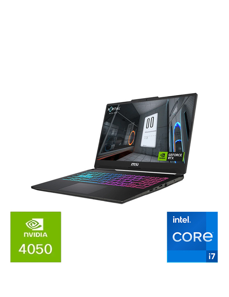 MSI Cyborg 15 i7-13620H / 16 Go RAM / 512 Go SSD / RTX 4050 / 15,6" Full HD 144 Hz /DOS / Noir