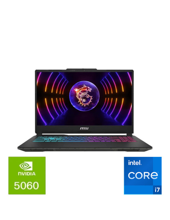 MSI Cyborg 15 i7-13620H / 16 Go RAM / 512 Go SSD / RTX 5060 / 15,6" Full HD 144 Hz /DOS / Noir