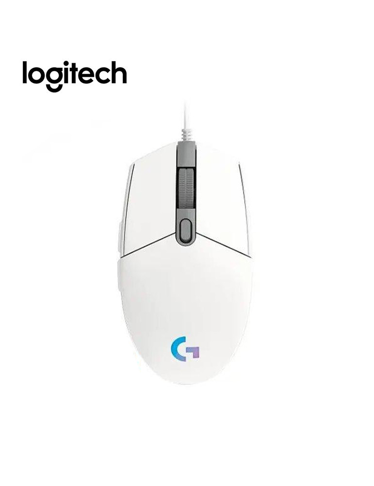 Logitech Souris Gaming USB G102 LIGHTSYNC BLANC