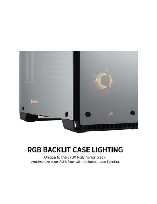 Boîtier Corsair Crystal 570X RGB Mirror -CC-9011126-WW Noir